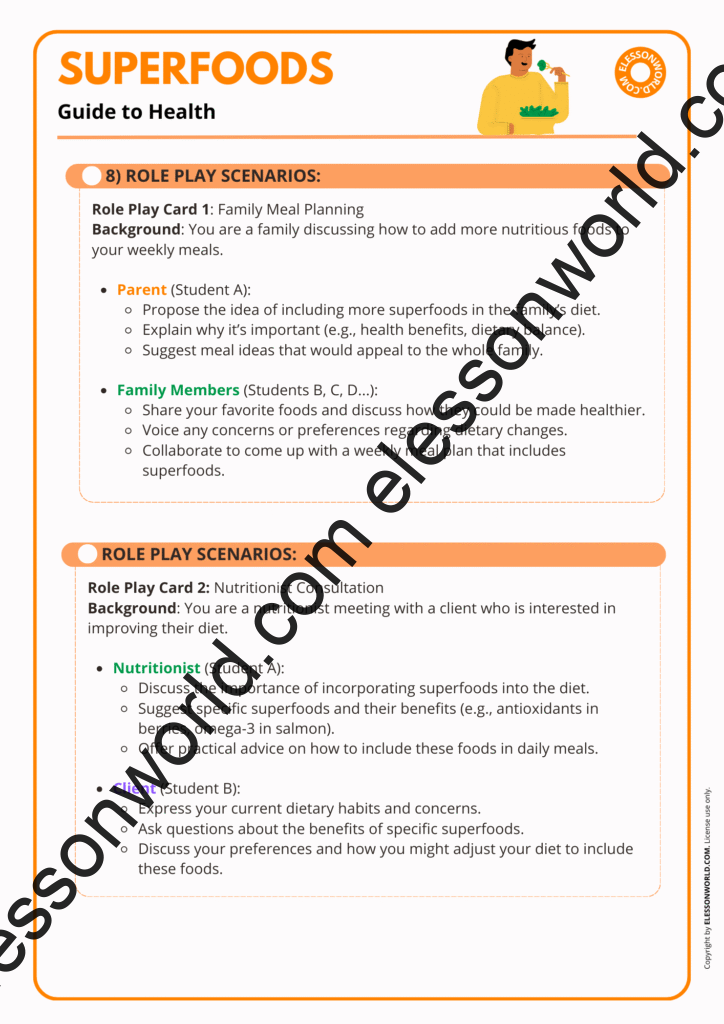 B2–C1 ESL lesson on superfoods, nutrition, and health-related vocabulary