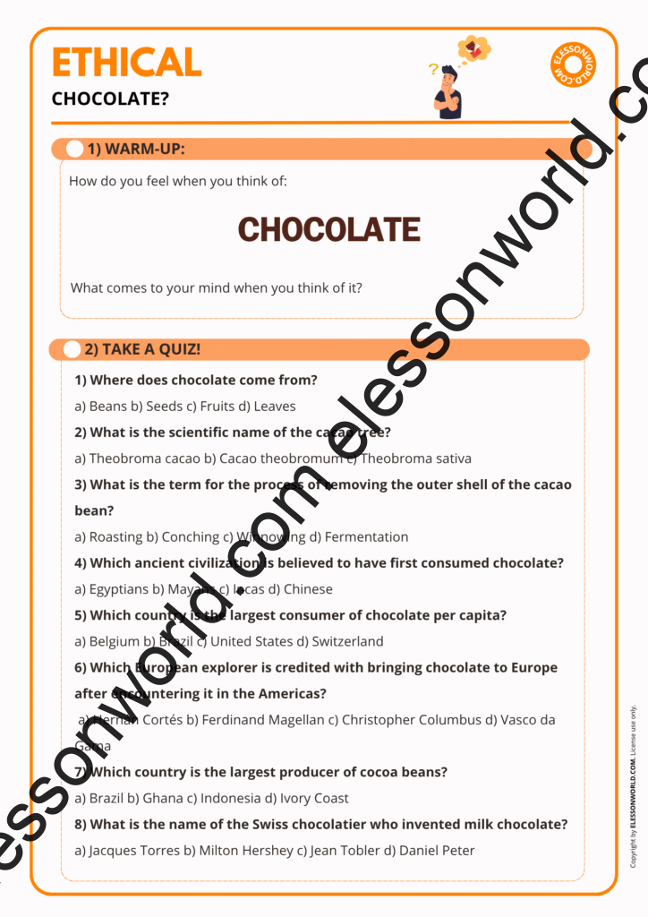 B1–B2 Business English lesson on ethical consumerism and chocolate production
