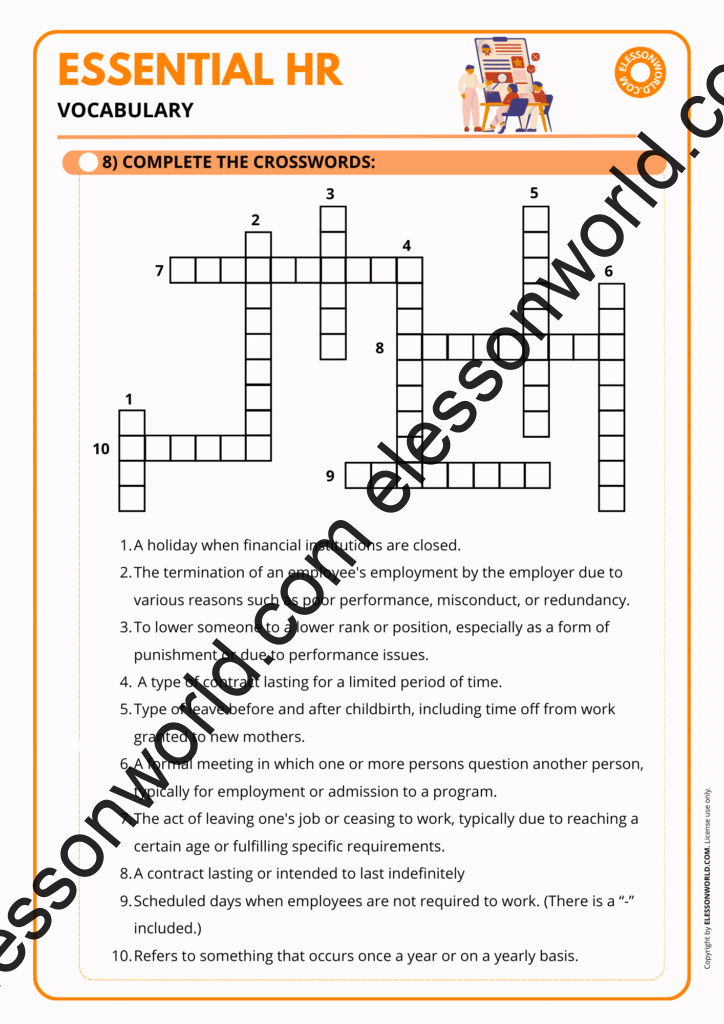 B1–B2 Business English lesson on HR vocabulary and workplace communication