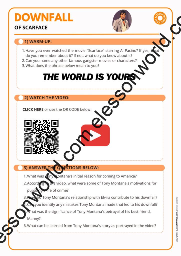 B2–C1 ESL lesson on idioms and storytelling inspired by Scarface