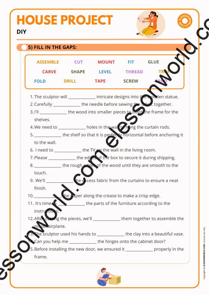 House Projects DIY – B1–B2 ESL Lesson