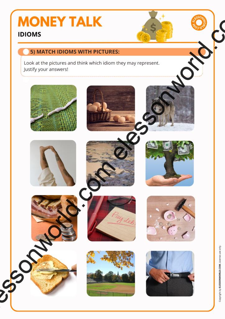 B1–B2 ESL lesson on money idioms and speaking tasks