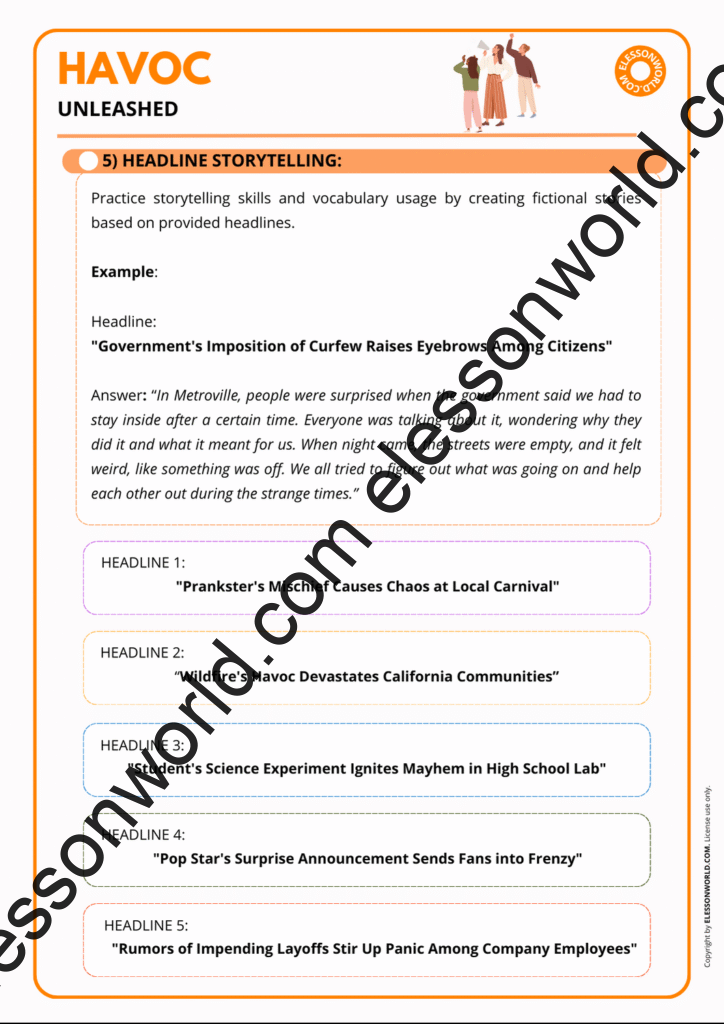 Havoc Unleashed – B2-C1 ESL Lesson