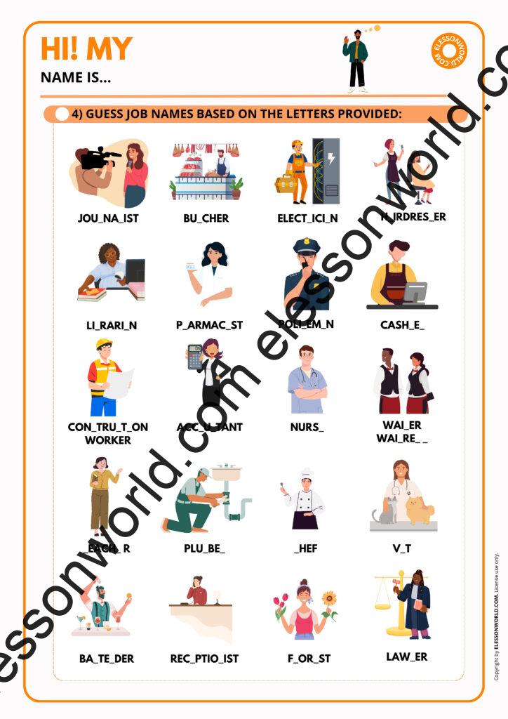 A1–A2 ESL lesson on personal information, jobs, and nationalities