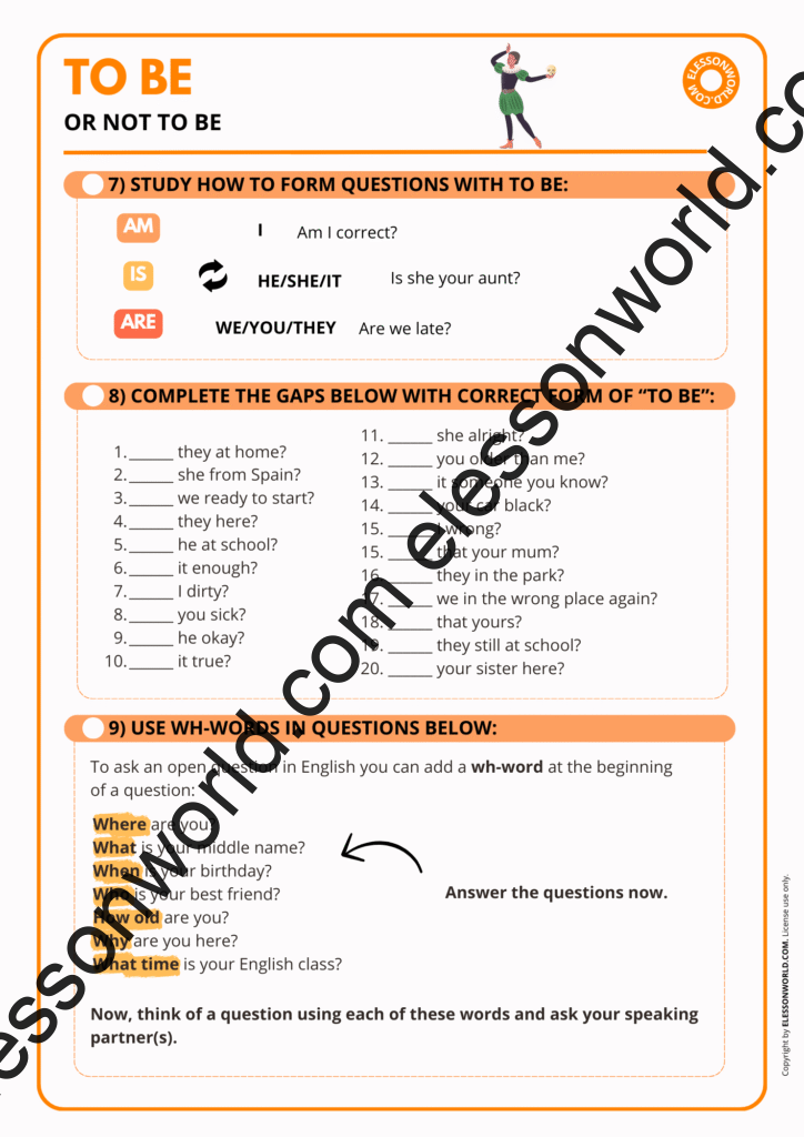 To Be or Not To Be? – A1 ESL Lesson