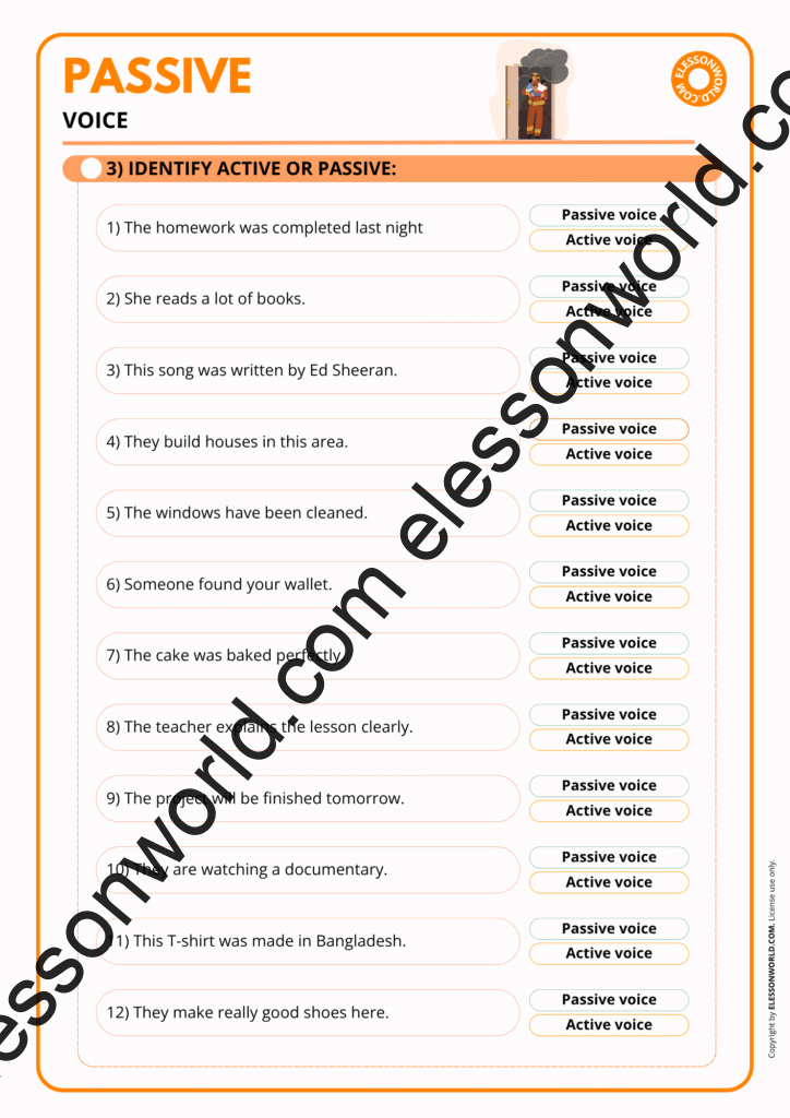 B1–B2 ESL lesson on the passive voice with grammar charts, transformations, and speaking practice.