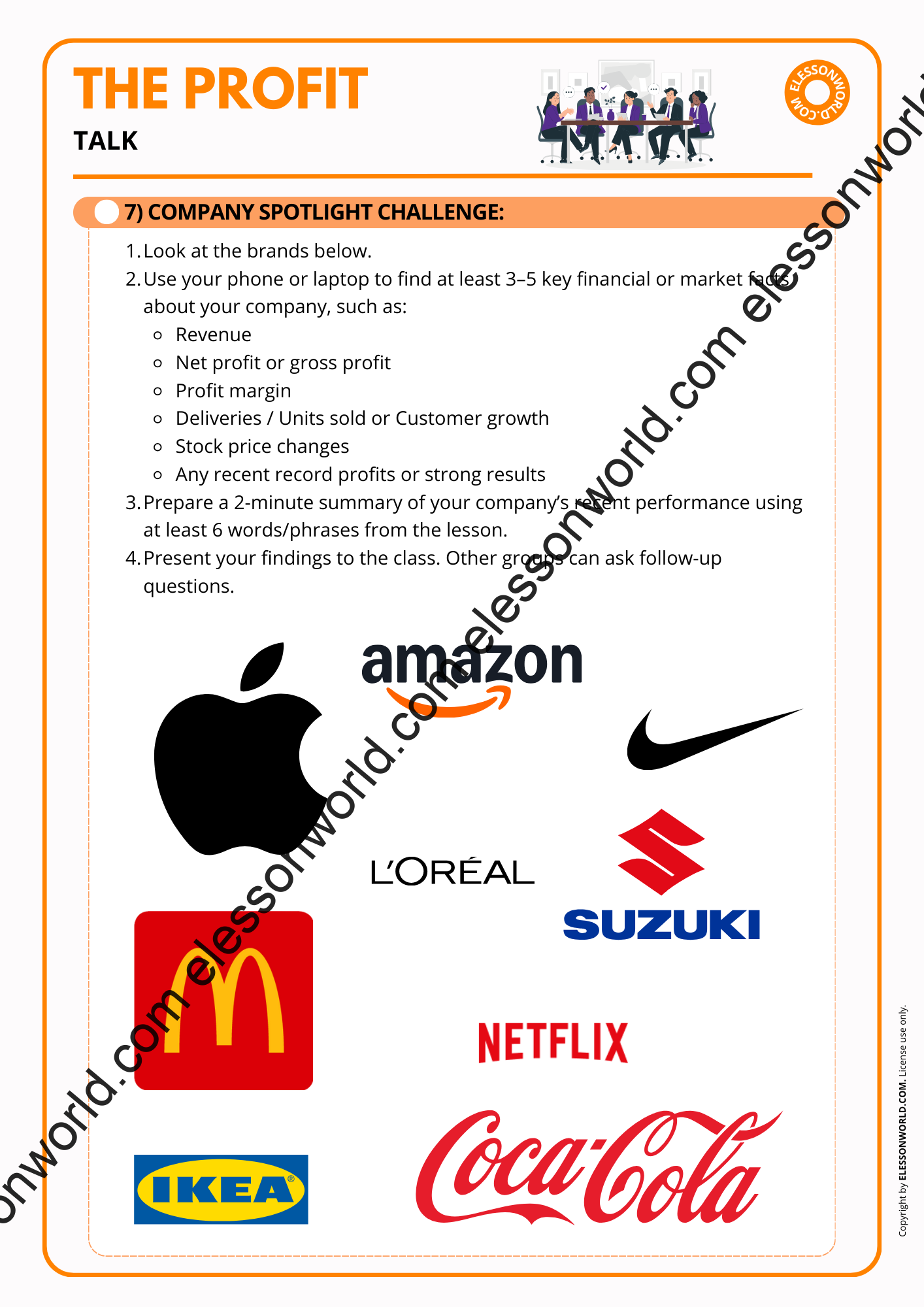 B2-C1 Business English ESL Lesson: Profit Vocabulary & Collocations ...