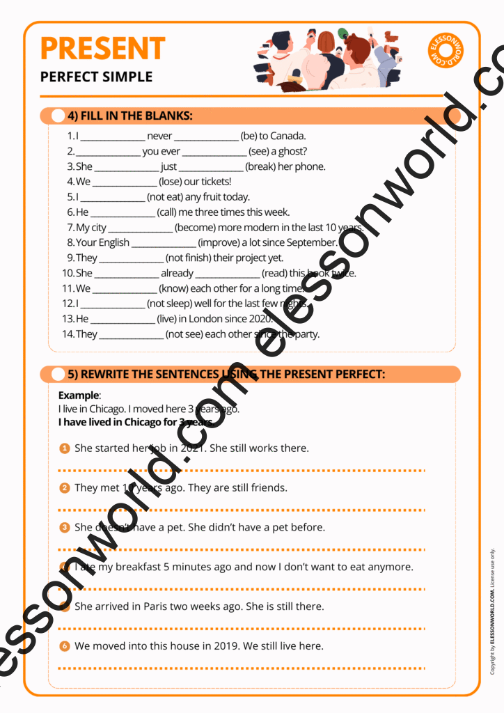 Present Perfect Simple – A2–B1 ESL Lesson