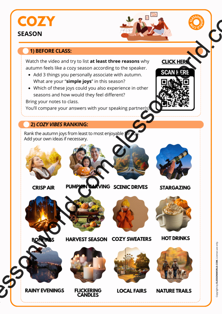 Cozy Season – B2–C1 ESL Vocabulary Lesson