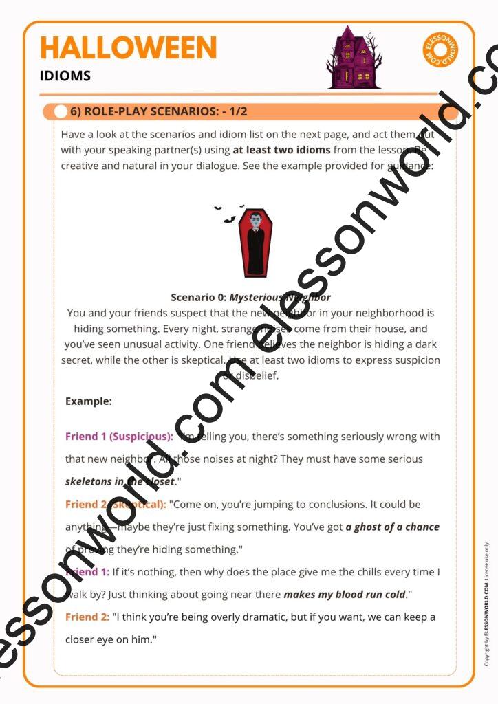 Halloween Idioms – B1–B2 ESL Lesson