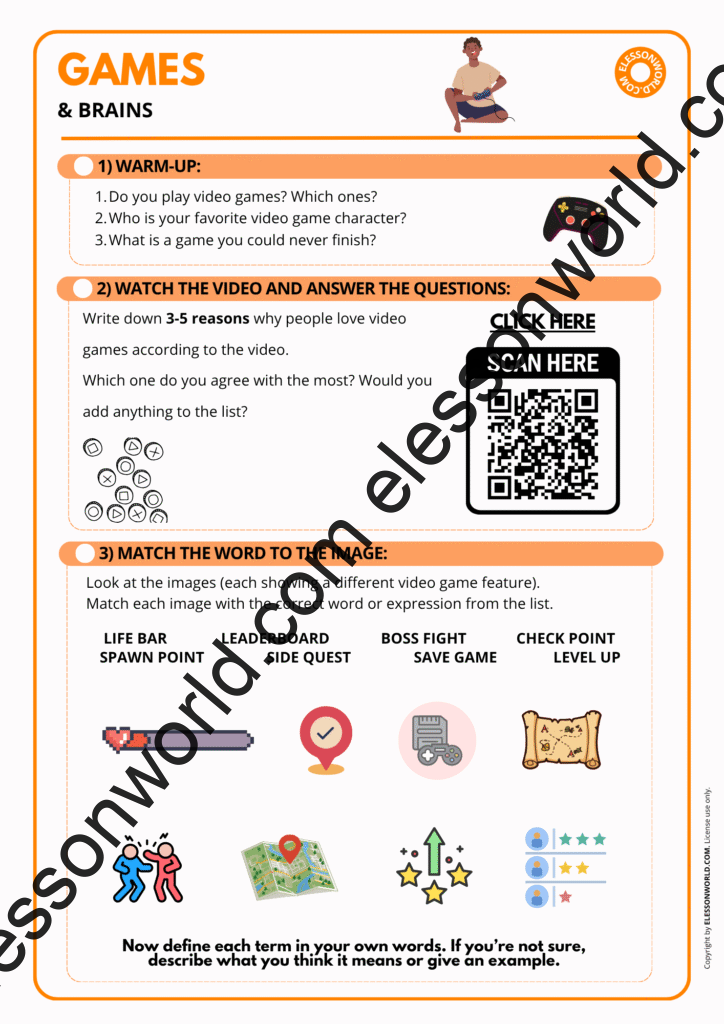 Games & Brains: ESL LESSON PLAN