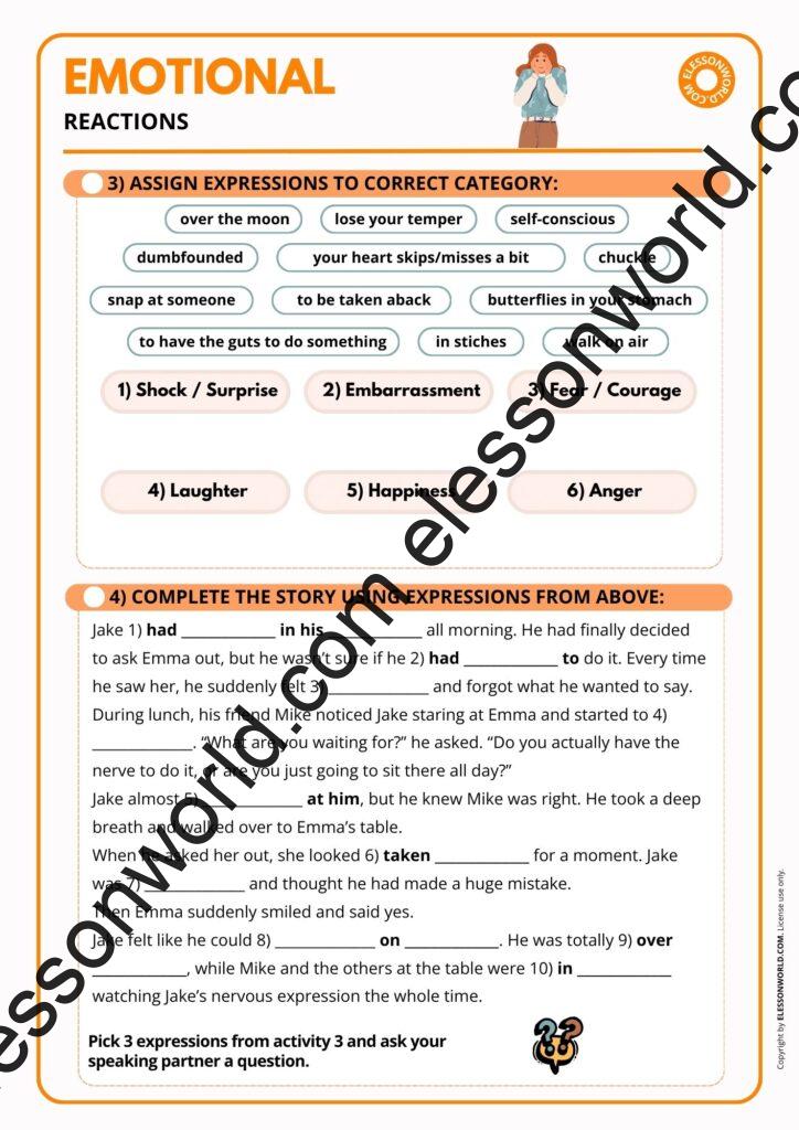 Emotional Reactions: B2-C1 ESL Speaking Lesson on Feelings