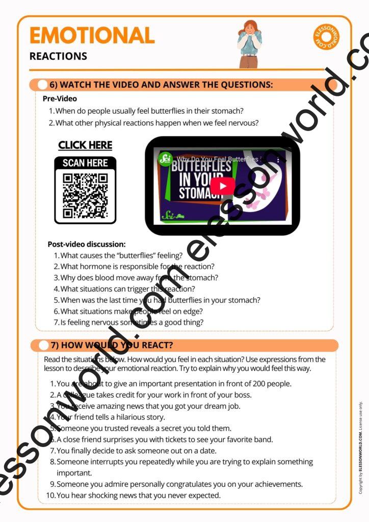 Emotional Reactions: B2-C1 ESL Speaking Lesson on Feelings