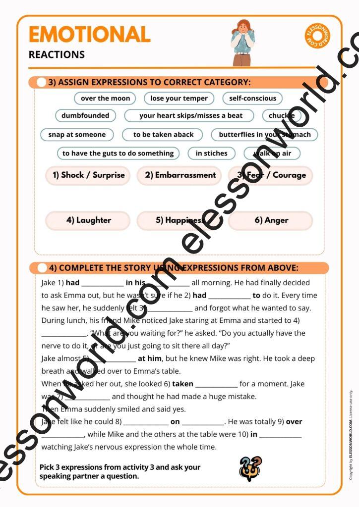 EMOTIONAL REACTIONS B2-C1 ESL LESSON