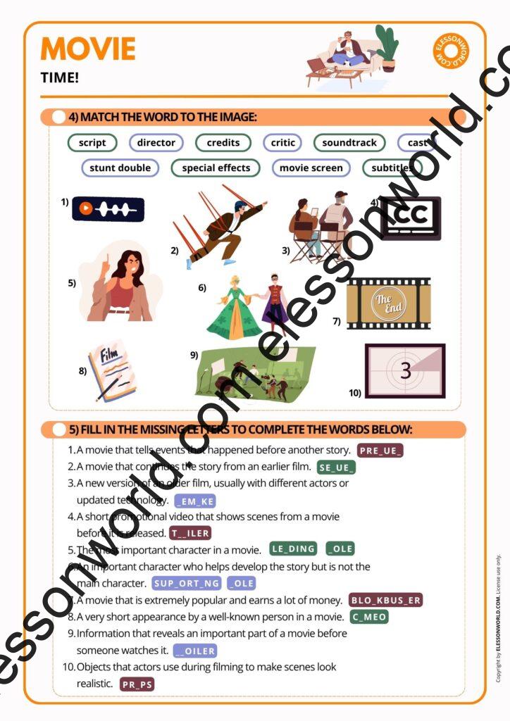 B1–B2 ESL Speaking Lesson: Movies, Cinema & Film Vocabulary