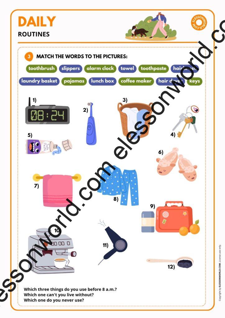 Free A1-A2 daily routines ESL lesson plan for adults with a real vlog, famous routines and speaking activities